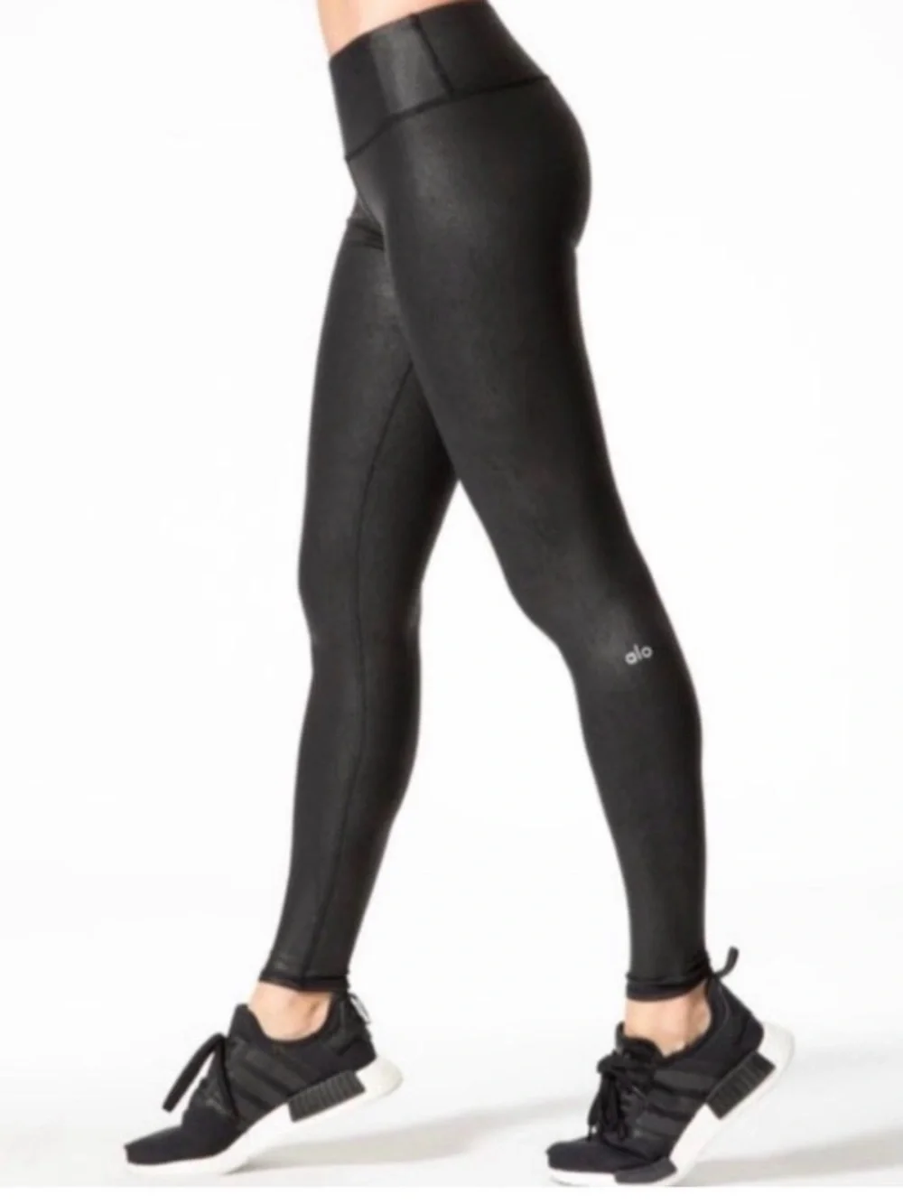 NWOT! Alo Airbrush Full Length Faux Leather Look Leggings S